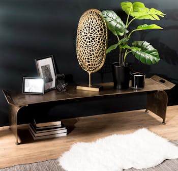 Table basse plateau doré ZALA