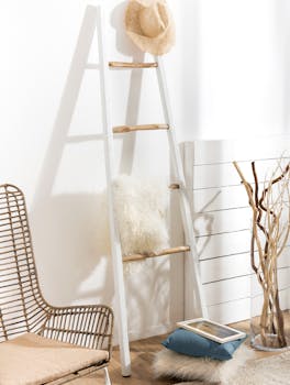 Portemanteau échelle en bois recyclé Bogor