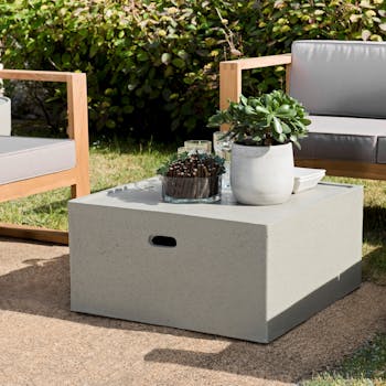 Table basse jardin béton forme carrée SUMMER