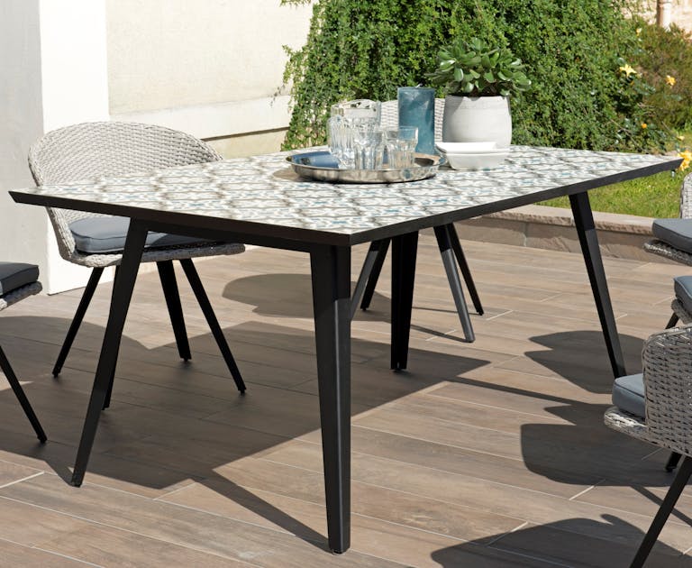 Table de jardin 6 personnes carreaux de ciment 162x102 SUMMER Tables