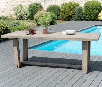 Table de Jardin Teck 200x90cm DETROIT ref. 30020815