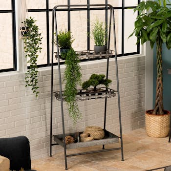 Porte-plantes industriel métal zinc BOSTON