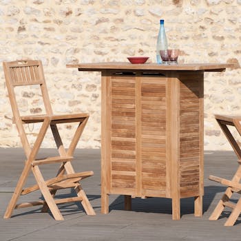 Bar de jardin en Teck brut massif 120cm SUMMER