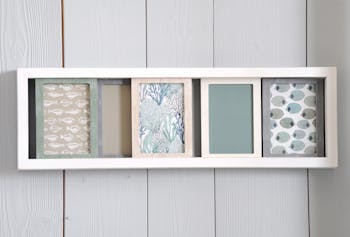 Pêle-mêle 5 photos cadre blanc