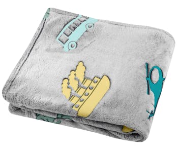 Plaid gris véhicules colorés