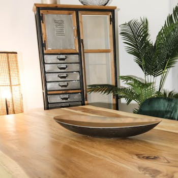 Centre de table oval effet rouillé 50 cm