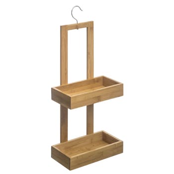 Serviteur de douche en bambou 2 étages