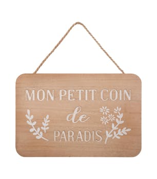 Plaque de porte "Mon petit coin de paradis"