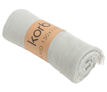 Plaid bicolore gris clair 130 x 170 cm