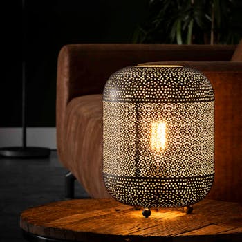 Lampe orientale à poser finition argent vieilli RALF