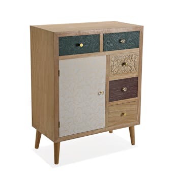 Petit buffet vert, blanc, bordeaux MARBELLA