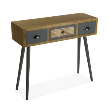 Console d'entrée bois cannage BURGOS