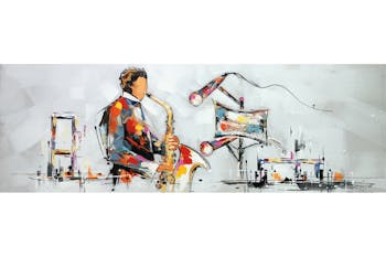 Tableau musique joueur de saxophone
