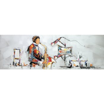 Tableau musique joueur de saxophone