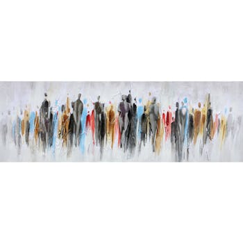 Tableau silhouettes multicolores métal