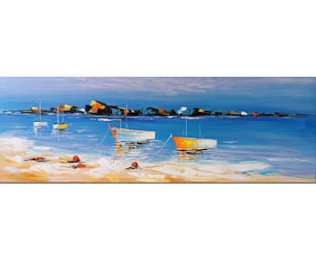 Tableau bord de mer plage