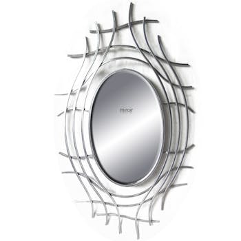 Miroir décoratif sur canevas métal