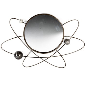 Miroir décoratif en métal effet planètes