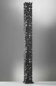 Colonne décorative métal noir ajouré