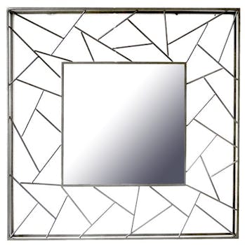 Miroir décoratif carré cadre triangles