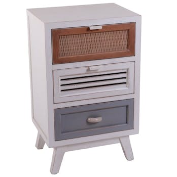 Petit meuble de rangement 3 tiroirs patchwork ETRETAT