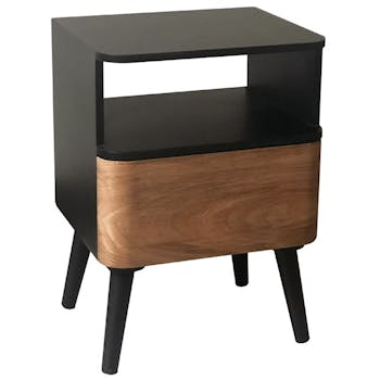 Chevet vintage bicolore 1 tiroir 1 niche LIEGE