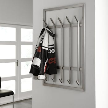 Portemanteau inox brossé 10 crochets