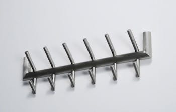 Portemanteau inox brossé forme tube 12 crochets