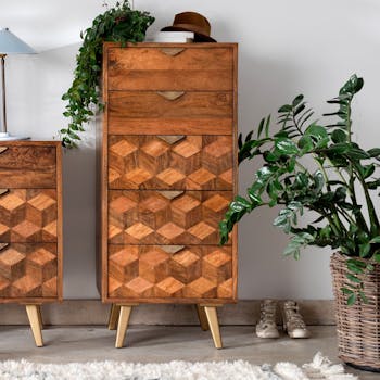 Chiffonnier bois et marqueterie SYRACUSE