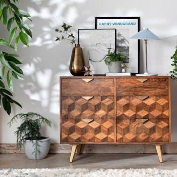 Commode bois et marqueterie SYRACUSE