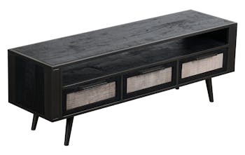 Meuble tv noir 3 tiroirs NAPLES