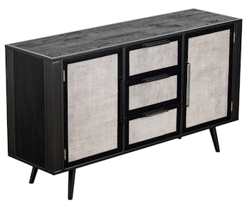 Buffet 2 portes noir NAPLES