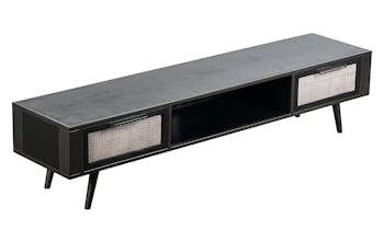 Meuble tv noir 2 tiroirs NAPLES