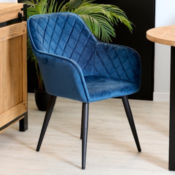 Fauteuil en velours MALMOE