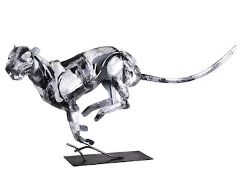 Objet déco à poser panthère argent