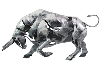 Objet déco à poser taureau argent