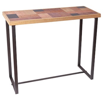 Console d'entrée bois de sapin brut MALANG