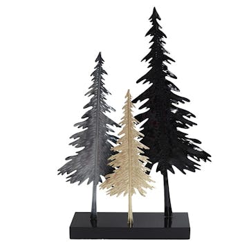 Objet déco à poser foret noir, or, argent