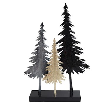 Objet déco à poser foret noir, or, argent
