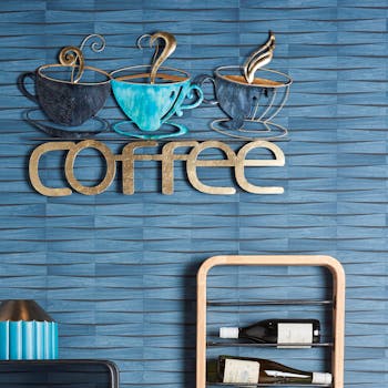 Décoration murale cuisine café style bistrot métal