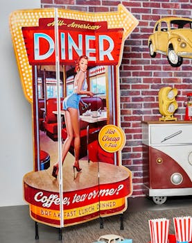 Paravent vintage diner