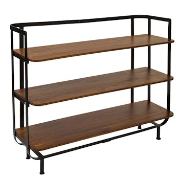 Petite bibliothèque bois de manguier métal MEXICO