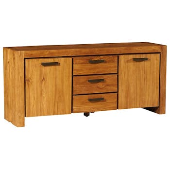 Buffet bas teck massif brossé 180 cm RIO