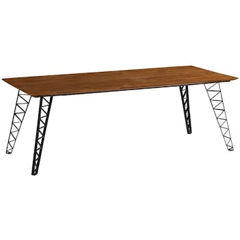 Table à manger bois recyclé pieds épingles 220 cm BARBADE