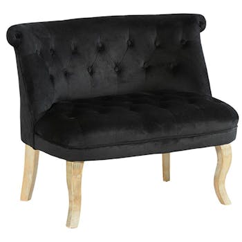 Fauteuil de salon noir XL VARSOVIE
