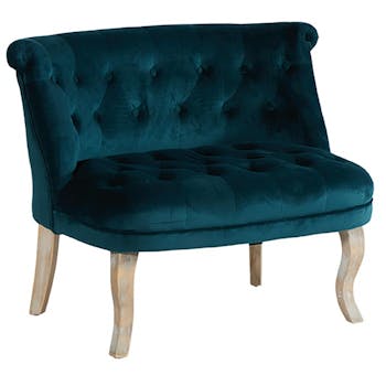 Fauteuil de salon bleu pétrole XL VARSOVIE