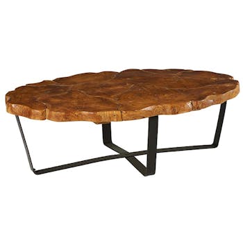 Table basse rectangulaire teck massif recyclé BALTIMORE