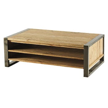 Table basse avec rangement bois de mindi BORNEO