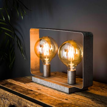 Lampe industrielle bandeau 2 lampes RALF