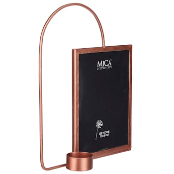 Cadre photo avec photophore couleur cuivrée